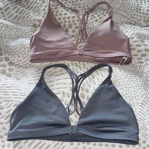 Set of 2 Victoria's Secret Sport Racer Back Front Clasp Bras